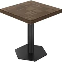 GGM Möbel CAT | Bistro Tisch | B:T 80 x 80 cm | H 78 cm | Walnuß | Gestell: Schwarz