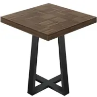 GGM Möbel CCO | Bistro Tisch | B:T 80 x 80 cm | H 78 cm | Walnuß | Gestell: Schwarz