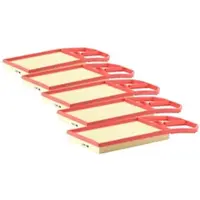 MANN-FILTER 5x Luftfilter C 4287/2 für VW Seat Skoda Polo III Ibiza II Cordoba