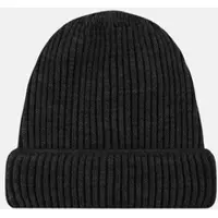 HANSEHELD Strickmütze Rippstrick 100% Schurwolle (Merino) - Anthrazit