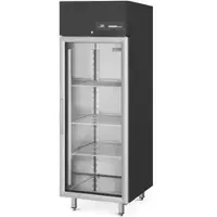 CHROMOnorm STAR-BLACK-KÜHLSCHRANK BR 650 mit Glastür