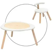 Stokke MuTableTM Multifunktionstisch V2 inkl. Holzstuhl, weiss | natur