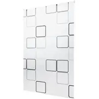 KS Handel 24 Basic Duschrollo 180x240 cm breit Modell Quadro hellgrau schwarz Duschvorhang