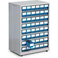 Treston Schubladenregal, mit 48 Schubladen, blau