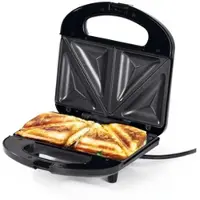 Gourmetmaxx Sandwich Maker mit LED-Kontrollleuchte - Schwarz + CH-Stecker