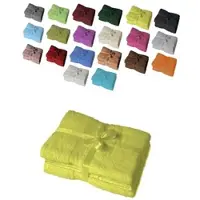 EXKLUSIV HEIMTEXTIL 4 x Saunatuch 500 g/m2 80 x 200 cm Gelb