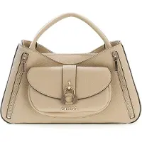 GUESS Jeans Jessa Satchel taupe G-Schnalle Frontzips