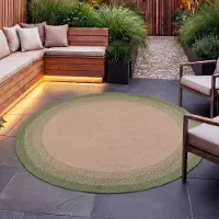 Studio Clarice In- & Outdoor Teppich Rund - Florence Grün Ø 80 cm