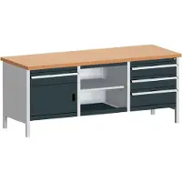 Bott Kastenwerkbank cubio KW-2078-2.4, anthrazitgrau