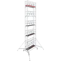 Krause Alu-Fahrgerüst Serie 10, 200 kg/m², TÜV-geprüft, höhenverstellbare Rollen, L 2500 x B 750 x H 11400 mm