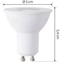 Arcchio LED-Leuchtmittel GU10 2,2 W 2700K 350lm 10er-Set, weiß / opal, Kunststoff, GU10 LED Lampe