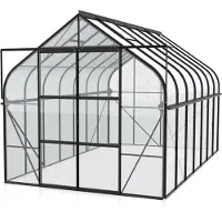 Pergart Vitavia, Aktionsangebot (inkl. 100 Euro Zubehör): Gewächshaus "Diana 11500", schwarz, 11,5 m², 3 mm ESG