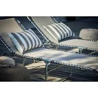 Fiam Gartenliege Amigo SOFT-XXL von , aus Aluminium und Textilene, modern, natur, 3-fach verstellbare Rückenlehne