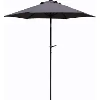 Gardissimo NEW SUNNY Sonnenschirm Ø 180cm Gartenschirm Kurbelschirm anthrazit