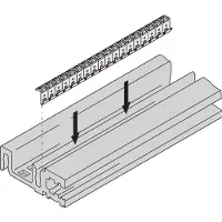 Schroff Modulschiene Typ H-VT stabil, mit EMV-Dichtung - MODULSCH. H VT 28TE EMC