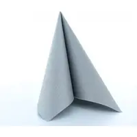 Mank Serviette Airlaid Silber, 40 x 40 cm, 50 Stück - stoffähnlich Hochzeit Jubiläum