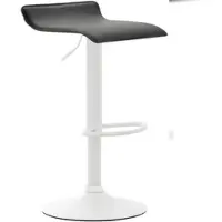 Proregal CHEFGASTRO Barhocker SPLIT Kunstleder Weiß HxBxT 63x36x39cm Kunstleder Schwarz Barstuhl