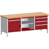 Bott Kastenwerkbank cubio KW-2078-2.4 purpurrot