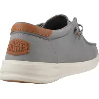 HEY DUDE PAUL Schuhe für Damen und Herren, Obermaterial Canvas, Farbe Grau
