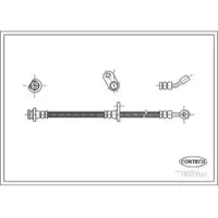 CORTECO Bremsschlauch ERSTAUSRÜSTERQUALITÄT [Hersteller-Nr. 19033561] für Honda