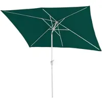 Mendler Sonnenschirm N23, Gartenschirm, 2x3m rechteckig neigbar, Polyester/Alu 4,5kg UV-Schutz 50+ grün