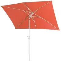 Mendler Sonnenschirm N23, Gartenschirm, 2x3m rechteckig neigbar, Polyester/Alu 4,5kg UV-Schutz 50+ terracotta