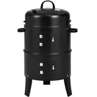 Wellhome - BBQ Smoker Ø40x78cm mit 2 Grillrosten und Thermometer