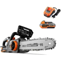 FUXTEC Akku Kettensäge FX-E1KS20 SET 2 - 20V | Schwertlänge 25 cm | 3,4 Kg | 5m/s | 40 Treibglieder | mit Akku 2Ah | mit Ladegerät 2,4A