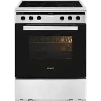 Exquisit Induktions-Standherd EHI 60-3.1 Inox | Energieeffizienzklasse A | 64,3 l Garraum | Glaskeramik Kochfeld | Induktions-Standherd 60 cm