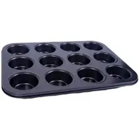 BURI 12x 12er Muffin-Backblech antihaftbeschichtet Muffins backen 144 Muffins