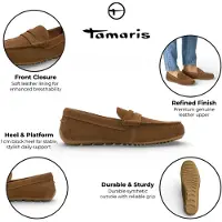 Tamaris Herren-Mokassins aus braunem Wildleder, Freizeitschuhe