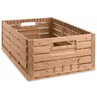 Proregal Klappbox Active Lock Holzdekor, HxBxT 21,8x40x60cm,Braun, 44,8 Liter, Kiste, Faltbox, Transportkiste, Obstkiste, Gemüsekiste