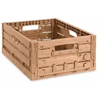Proregal Klappbox Active Lock Holzdekor HxBxT 16,5x30x40cm Braun 22,6 Liter Kiste Faltbox Transportkiste Obstkiste Gemüsekiste