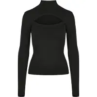 Urban Classics Langarmshirt "Damen Ladies Cut-Out Turtleneck Longsleeve" 1 Stk.