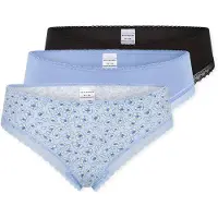 Schiesser String "Modern Multipacks" 3er Pack, Spitzenbänder, Baumwollmischung, Single Jersey