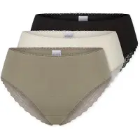 Schiesser Brasilslip "Modern Multipacks" 3er Pack, Spitzenbänder, Single-Jersey, Baumwollmischung
