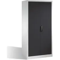 C+P Aktenschrank Acurado mit Drehtüren, 5 Ordnerhöhen, H1950xB930xT600mm Front Schwarzgrau Korpus Lichtgrau
