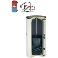 Flamco Standspeicher Duo 300 l, weiß, mit Isolierung