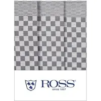 Ross 3er Pack Baumwoll-Geschirrtücher Gebild 45x65 cm | grau - grau
