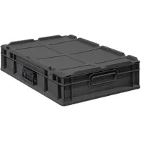 Proregal Eurobox Nextgen Portable HxBxT 13,5x40x60cm 23 Liter Schwarz Eurobehälter Transportbox Transportbehälter