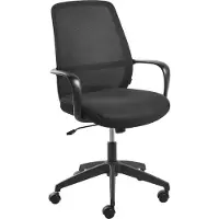 Beliani Bürostuhl Schwarz Stoff Drehbar Höhenverstellbar Neigbar Modernes Design Komfortabel Schreibtischstuhl Homeoffice Büro Arbeitsplatz
