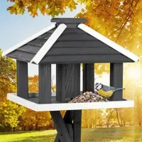 Voss.garden Jork - massives Vogelhaus mit Futtersilo, inkl. Ständer