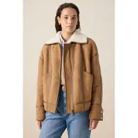 Sissy-Boy Velourslederjacke - Braun | Größe: M-L