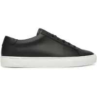 Ralph Lauren für Herren. 809913531002 Jermain schwarzer Leder-Sneaker (41), Wohnung, Schnürsenkel, Lässig