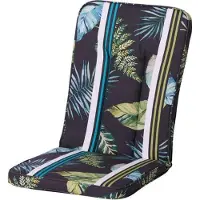 Madison Tuinstoelkussen hohe Rückenlehne 50x123 cm, wasserabweisend, grau, 7 cm dick, für Gartenmöbel