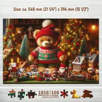 Wooden City Holzpuzzle Brauner Bär 1010 Teile