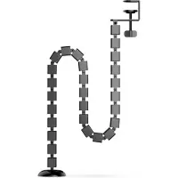 Ginza.se Flexible Kabelführung "Spine", Kabelkette, zum Klemmen, 130 cm, Schwarz