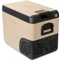 Yolco KX40 Sand Elektrische Kompressor-Kühlbox, Dual- Zone, App Steuerung per Bluetooth, 12/24 V und 230 V, für Auto, LKW, Boot, Camping Kühlschrank