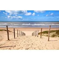 Papermoon Fototapete "Weg zum Sandstrand", bunt, B:3,5m L:2,6m, Vlies, Tapeten, Fototapete