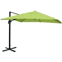 Mendler Gastronomie-Ampelschirm HWC-A96, Sonnenschirm, 3x3m (Ø4,24m) Polyester/Alu 23kg grün ohne Ständer
